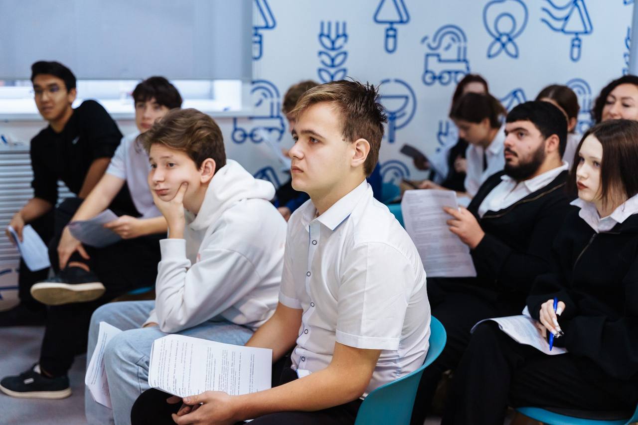 Children and teenagers practicing communication in an educational setting